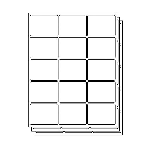 2 x 2-5 8 inch ID Labels - 15 per Sheet  2250 Labels  150 Sheets for Inkjet  and  Laser Printers