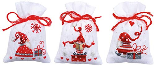 Vervaco Bag Kit-Set of 3 Pieces  Cotton  Multi-Colour  8 x 12 x 0.3 cm