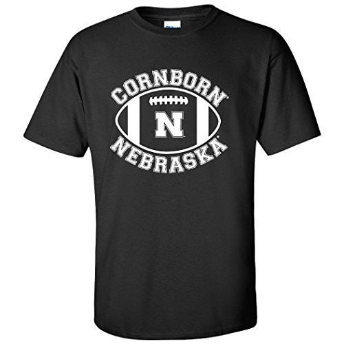 CornBorn Nebraska Cornhuskers Football N Nebraska Football Tee Shirt - Black - Large CornBorn Nebraska Cornhuskers Football N Nebraska Football Tee Shirt - Black - Large