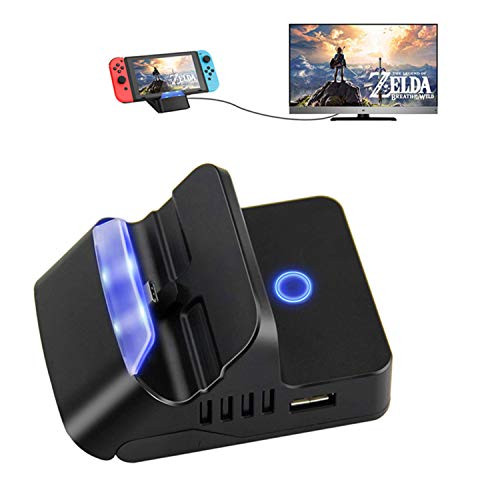 Mini Switch Dock Docking Station  Switch Dock Replacement for Nintendo Switch  Charge and Play Portable Charging Stand  Compact Switch to HDMI Adapte  Multi-Angle Ajustable Tabletop Playstand