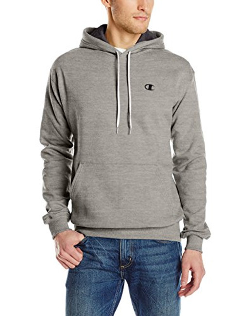 Champion Men_s Pullover Eco Fleece Hoodie  Oxford Gray  Medium