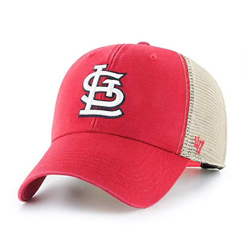 _47 MLB Flagship Wash Mesh MVP Adjustable Hat Adult One Size Fits All - St Louis Cardinals Red _47 MLB Flagship Wash Mesh MVP Adjustable Hat Adult One Size Fits All - St Louis Cardinals Red