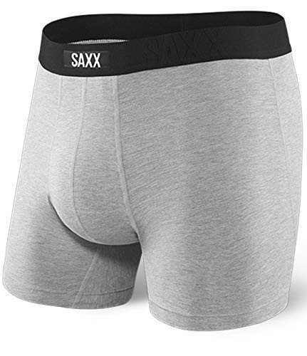 SAXX Underwear Men_s Boxer Briefs  UNDERCOVER Men s Underwear  Boxer Briefs with FLY and Built-In BallPark Pouch Support Grey Heather Medium