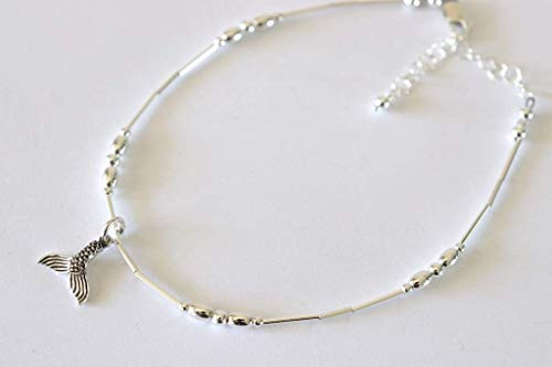 Anklet Mermaid Tail Sterling Silver Beach Gift Anklet Mermaid Tail Sterling Silver Beach Gift