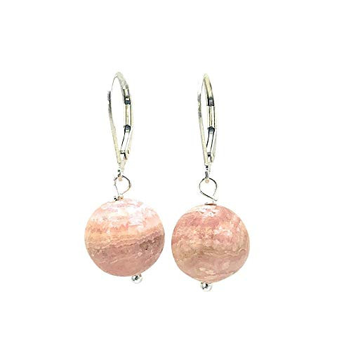 Rhodochrosite Sterling Silver Earrings