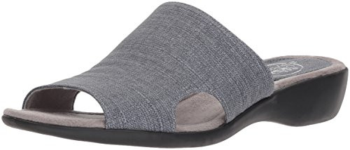 LifeStride Women_s Triumph Flat Sandal  Dark Blue  6 M US