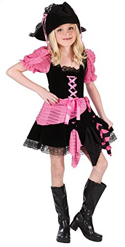 Pink Punk Pirate Dress Costume Child Medium 8-10