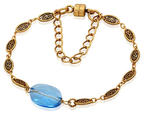 Alex and Ani Women_s Crystal Pond Magnetic Bracelet  Rafaelian Gold
