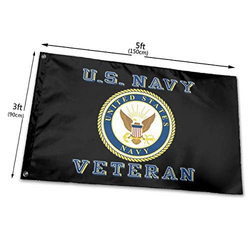 xyy U.S. Navy Veteran 3x5ft Flag Uv Resistant and Colorfast All-Weather Nylon Polyester Flag