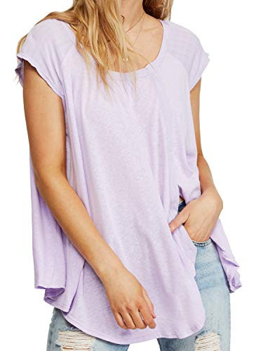 Free People Keep It Casual Tee Lilac XS -Women_s 0-2-