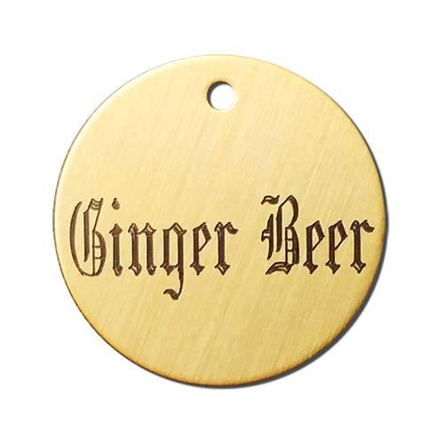 Bridle Halter Blanket Tag THICK - 1 1 2inch  Disc Custom Engraved Solid Brass or Nickel Silver