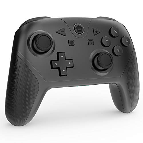 Wireless Pro Controller Compatible with Switch  Pro Controller Joystick Gamepad with NFC  Turbo  Dual Vibration  Remote Control Joypad Compatible with Switch Switch Lite -Black-