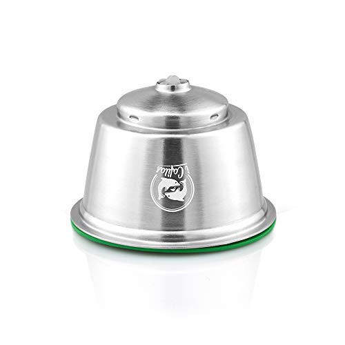 i Cafilas New Lid Stainless Steel Refillable Dolce Gusto Coffee Capsules Crema Reusable Coffee Pods Metal Permanent Coffee Holder Compatible for Nescafe Dolce Gusto -2 pcs capsules- i Cafilas New Lid Stainless Steel Refillable Dolce Gusto Coffee Capsules Crema Reusable Coffee Pods Metal Permanent Coffee Holder Compatible for Nescafe Dolce Gusto -2 pcs capsules-