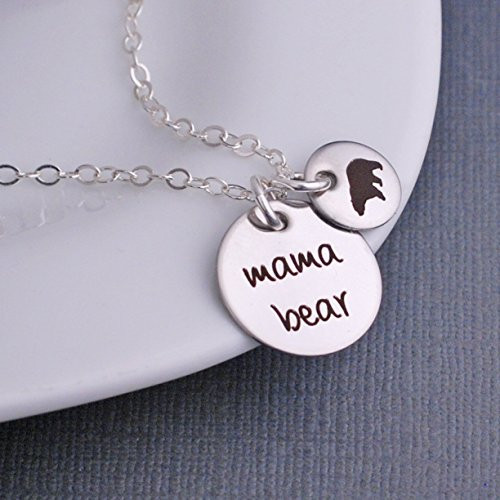 Mama Bear Necklace With Bear Charm for Mom  Gift for Mom for Birthday Gift for Wife