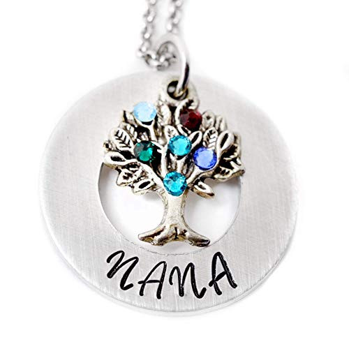 Personalized Family Tree Nana Necklace 