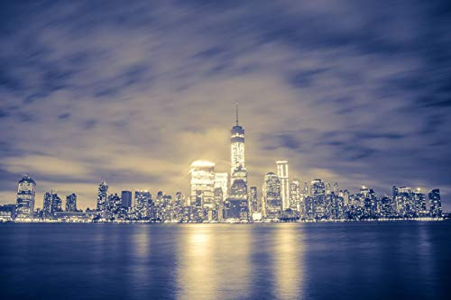 New York City Downtown Skyline view from New Jersey Skyscraper Skyline Canvas Photography Metal Print Wall Art Picture Home Decor New York City Downtown Skyline view from New Jersey Skyscraper Skyline Canvas Photography Metal Print Wall Art Picture Home Decor
