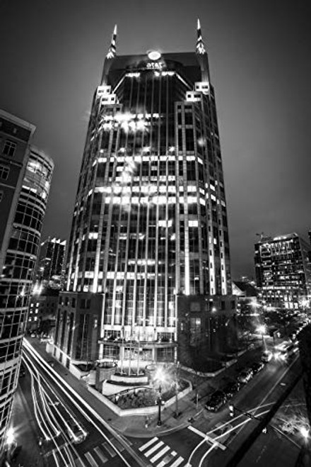 Nashville Tennessee Skyline Downtown AT and T Tower Photography black and white landmark Canvas Metal Print Livingroom Batman building wall art Nashville Tennessee Skyline Downtown AT and T Tower Photography black and white landmark Canvas Metal Print Livingroom Batman building wall art