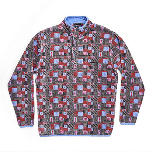 Southern Marsh Star-Spangled Fleece Pullover Midnight Gray Medium