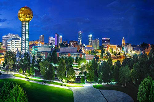 Knoxville Skyline Photography Metal Print Wall Art Picture Home Decor Poster Landmark Bedroom Livingroom