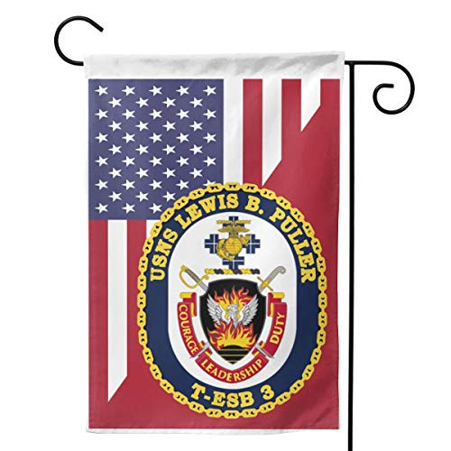 Sendyhuayuanqiduoma3 Navy USNS Lewis B Puller T Esb 3 Garden Flag Home Flag Outdoor Flags