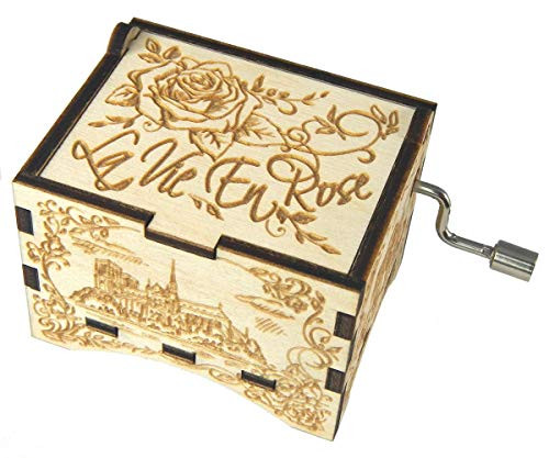 TheLaser_sEdge  La Vie En Rose  Personalizable Music Box  Birch Wood -Personalized-