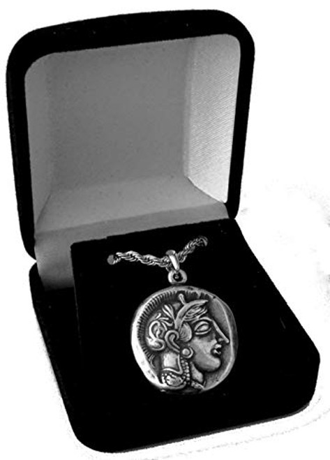 Golden Artifacts Athena and Owl Famous Greek Coin Pendant and Chain Percy Jackson Teen Gift Annabeth s Mom Unique Gift Greek Mythology -PJPC12-S- Golden Artifacts Athena and Owl Famous Greek Coin Pendant and Chain Percy Jackson Teen Gift Annabeth s Mom Unique Gift Greek Mythology -PJPC12-S-