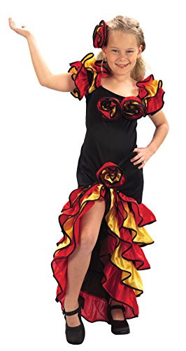 Bristol Novelty CC624 Rumba Girl Costume  Medium  Approx Age 5 - 7 Years  Rumba Girl -M-