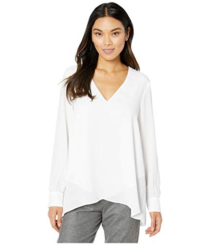 Karen Kane Split Back Crossover Top Off-White XS