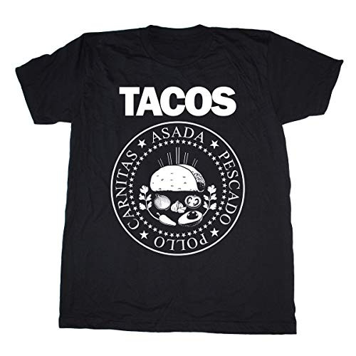 Men_s TACOS Ramones Shirt - Funny Mexican Food T-shirt