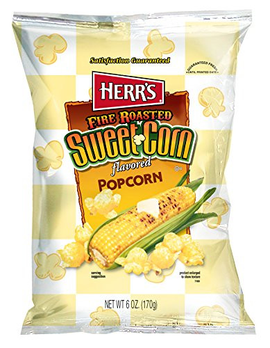 Herr_s Fire Roasted Sweet Corn Popcorn  6 Ounce -Pack of 9-