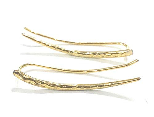 Ear Climber Earrings Long Gold Filled Climbers Crawler Bar Studs