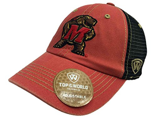 Top of the World Maryland Terrapins Tow Red Black Past Mesh Adjustable Snapback Slouch Hat Cap Top of the World Maryland Terrapins Tow Red Black Past Mesh Adjustable Snapback Slouch Hat Cap