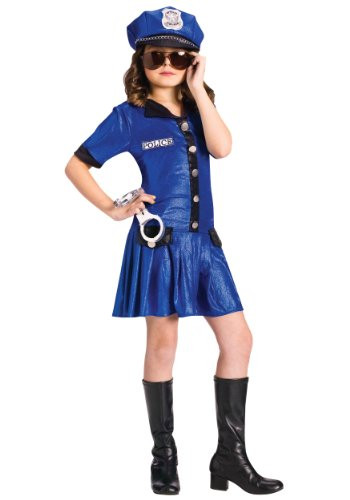 Fun World Girls Blue Police Officer Costume Medium -8-10-
