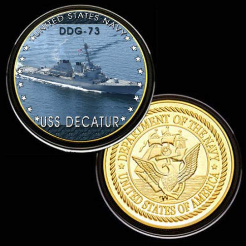 U.S. United States Navy - USS Decatur DDG-73 - Gold Plated Challenge Coin