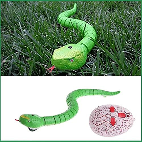 Realistic Remote Control RC Snake Alonea Rechargeable Simulation Toy with Shaped Infrared Controller Funny Animal Toy Cobra Snake King Long Fake Cobra Animal for Christmas Hallowene Gift -Green- Realistic Remote Control RC Snake Alonea Rechargeable Simulation Toy with Shaped Infrared Controller Funny Animal Toy Cobra Snake King Long Fake Cobra Animal for Christmas Hallowene Gift -Green-