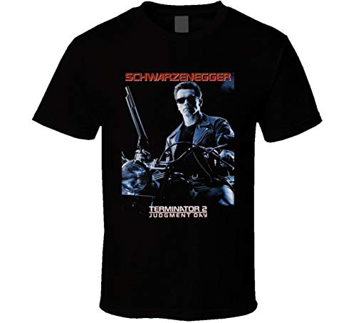 Terminator 2 Schwarzenegger 90_s Retro Movie T Shirt XL Black