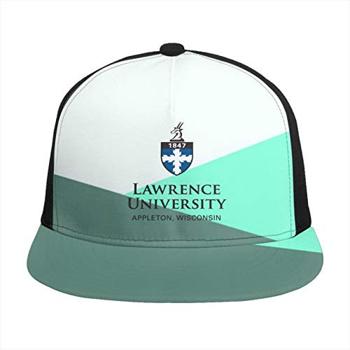 Lawrence University Logo Baseball Cap  Flat Adjustable Baseball Cap Sublimated All Over Print Snapback Cap  Male and Female Protection Sun Hat Black