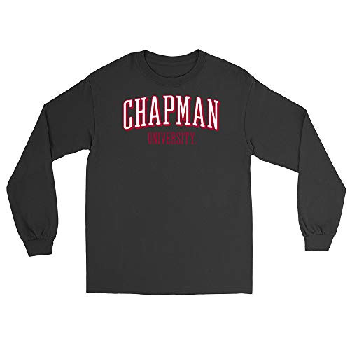Venley Official NCAA Chapman University Panthers Men_s Women_s Boyfriend Long Sleeve Tee RYLCMU07 - Black  Medium