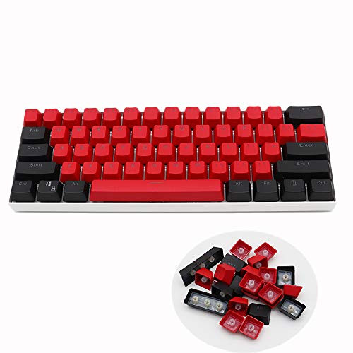 GTSP 61 Keycaps 60 Percent  Miami Keycaps Set Thick PBT OEM RGB Ducky Keycap with Key Puller for Cherry MX Switches GH60 RK61 Annie Poker Mechanical Gaming Keyboard -Milan