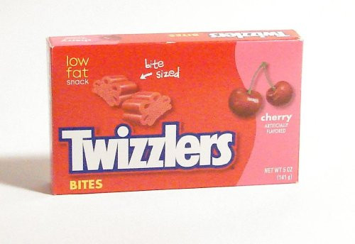 Twizzlers Cherry Flavor Classic Bites  5-Ounce Boxes-Pack of 8-