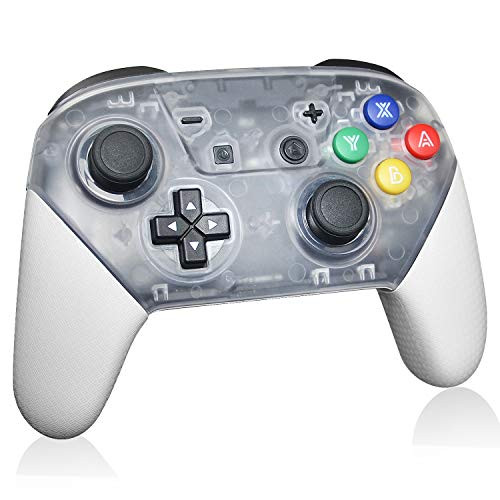 Switch Pro Controller  Pro Controller for N-Switch and Switch Lite  Wireless Switch Controller with 1000mAh Rechargeable Battery and Gyro Axis -White-