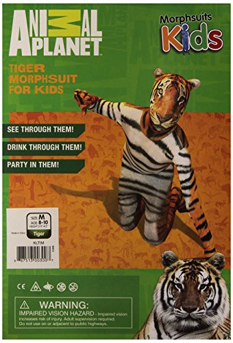 Morphsuits Tiger Kids Animal Planet Costume - Size Medium 3_6-3_11 -105cm-119cm-  KLTIM