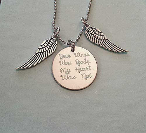 Your Wings Were Ready My Heart Was Not Necklace Memorial Grief Gift Loss of Loved One Your Wings Were Ready My Heart Was Not Necklace Memorial Grief Gift Loss of Loved One