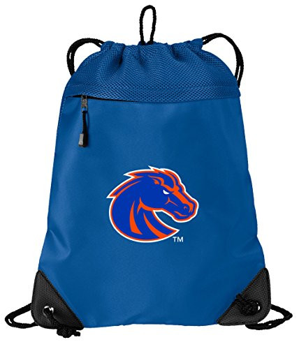 OFFICIAL Boise State University Drawstring Backpack Boise State Cinch Bag - COOL MESH  and  MICROFIBER