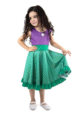 Little Adventures Mermaid Princess Twirl Dress -Medium Size 6-