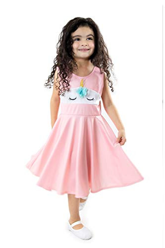 Little Adventures Pink Unicorn Princess Twirl Dress -Medium Size 6-