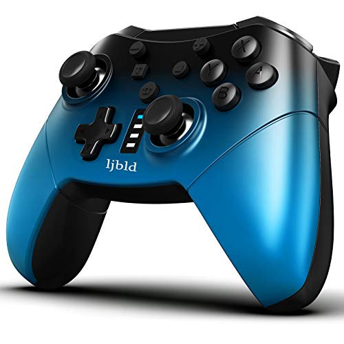 Wireless Switch Pro Controller for Nintendo Switch Lite  Controller Joypad Remote Gamepad Joystick  Supports Motion Control Gyro Axis  Turbo and Dual Vibration-Blue-