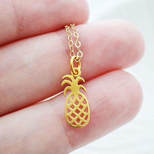 Gold Pineapple Necklace  Be a Pineapple Necklace  Pineapple Necklaces for Women  Long Pineapple Necklace  20 Inch Necklace