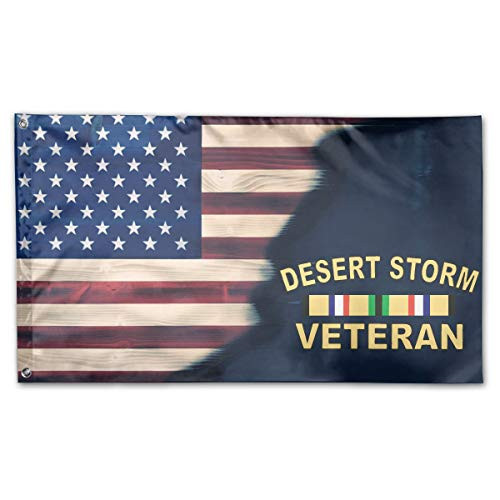 UNSTARFLAG American Flag by U.S. Veterans Owned Desert Storm Veteran Logo Flag 3x5 Ft
