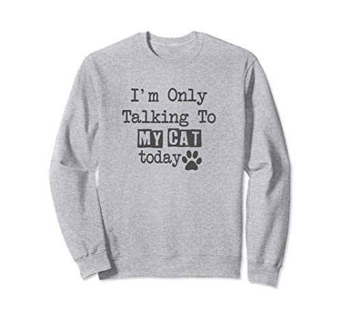 Funny Cat Lover Shirt Gift I_m Only Talking To My Cat Today Sweatshirt Funny Cat Lover Shirt Gift I_m Only Talking To My Cat Today Sweatshirt
